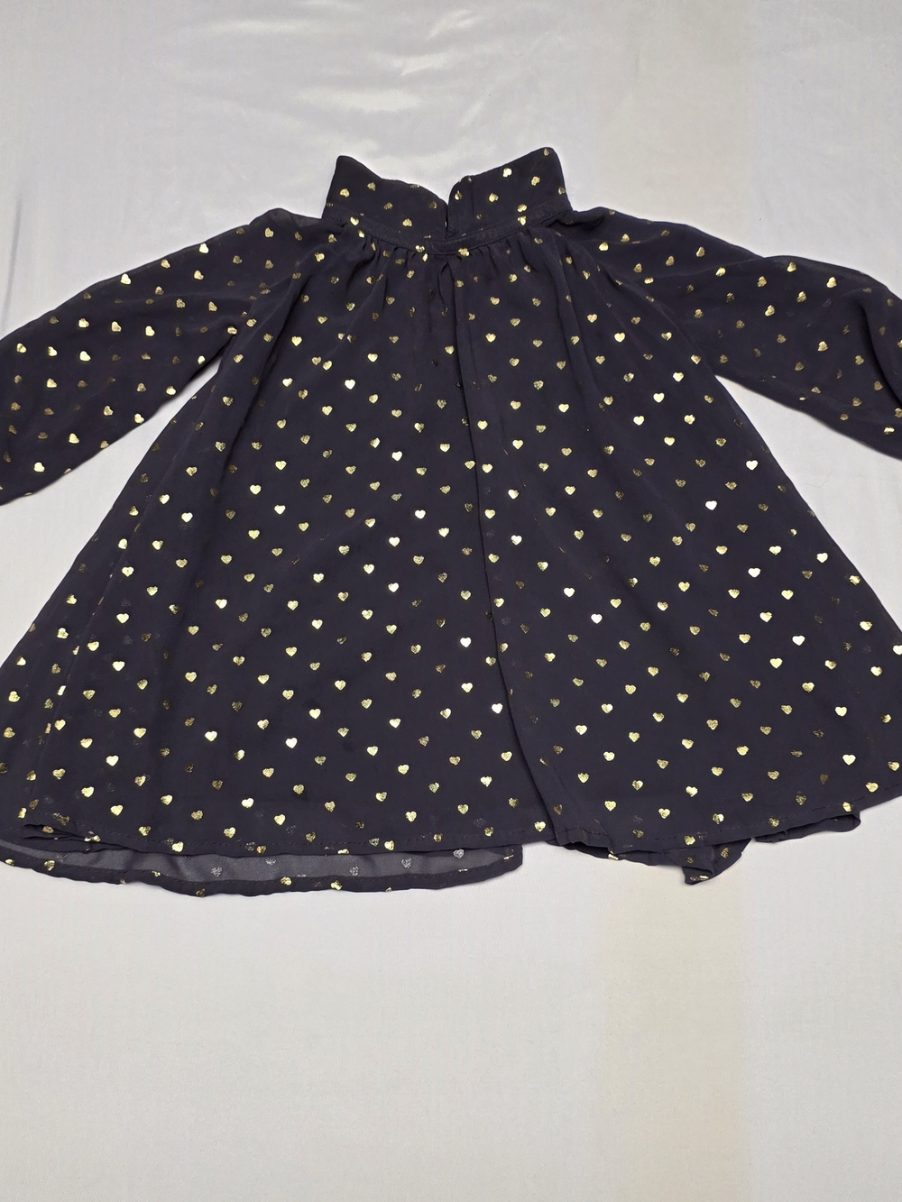 GAP Black Dress with Gold Heart Print